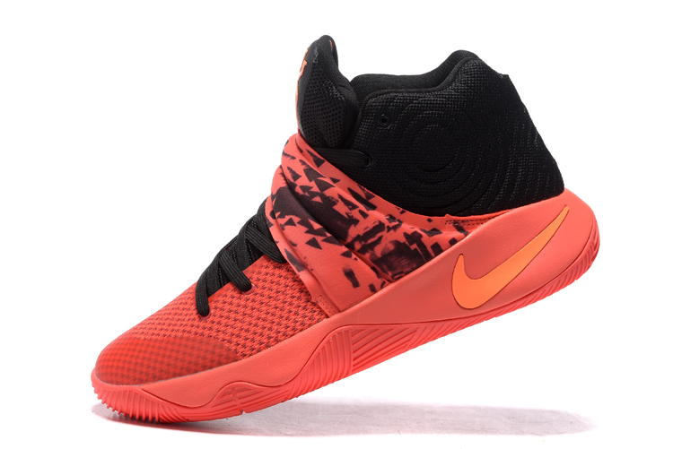 kyrie 2 shoes black and orange