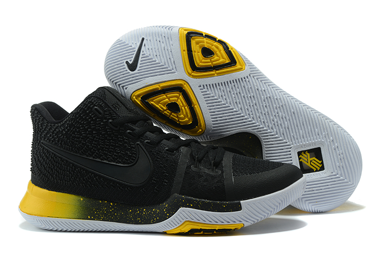 kyrie shoes black and yellow