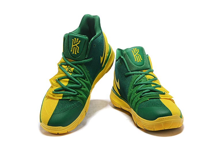 green and yellow basketball shoes