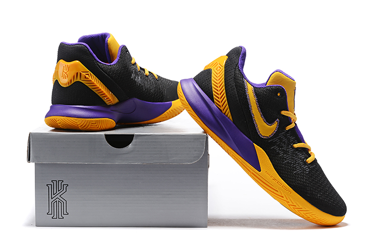 kyrie irving shoes purple and yellow 
