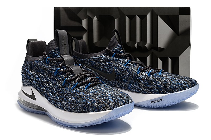 lebron 15 low blue grey black