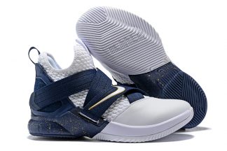lebron james shoes white and blue