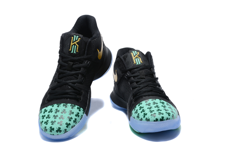 kyrie 3 black green