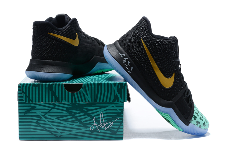 kyrie 3 green and black