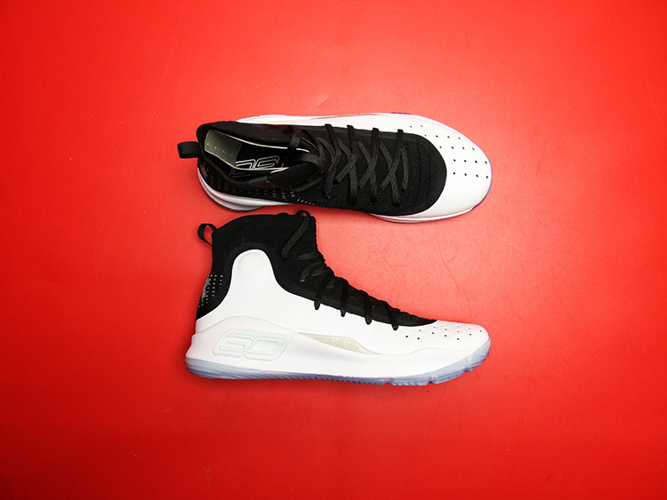 curry 4 shoes black and white