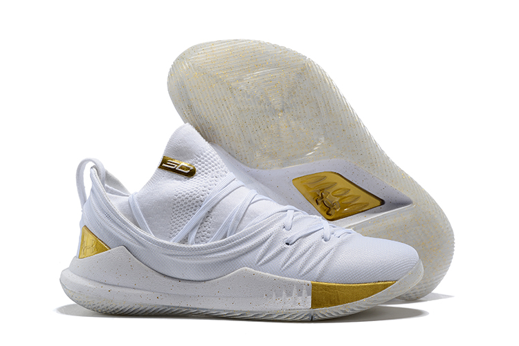 curry shoes white and gold