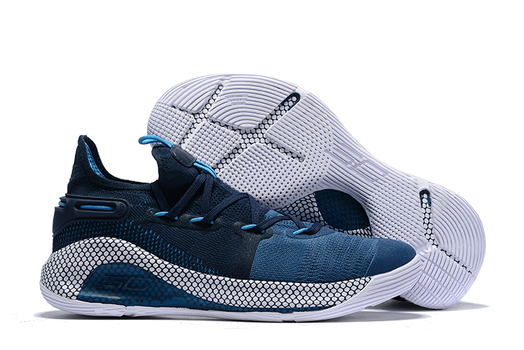 UA Curry 6 Navy Blue/Dark Blue-White On 