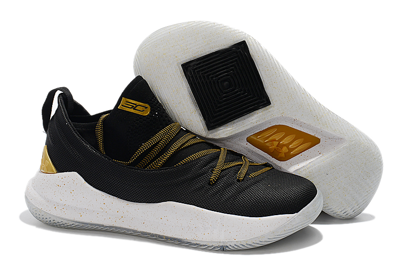 curry 5 gold and white