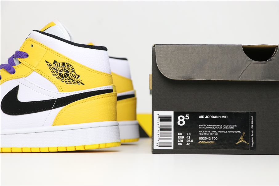 air jordan 1 mid lakers 2019