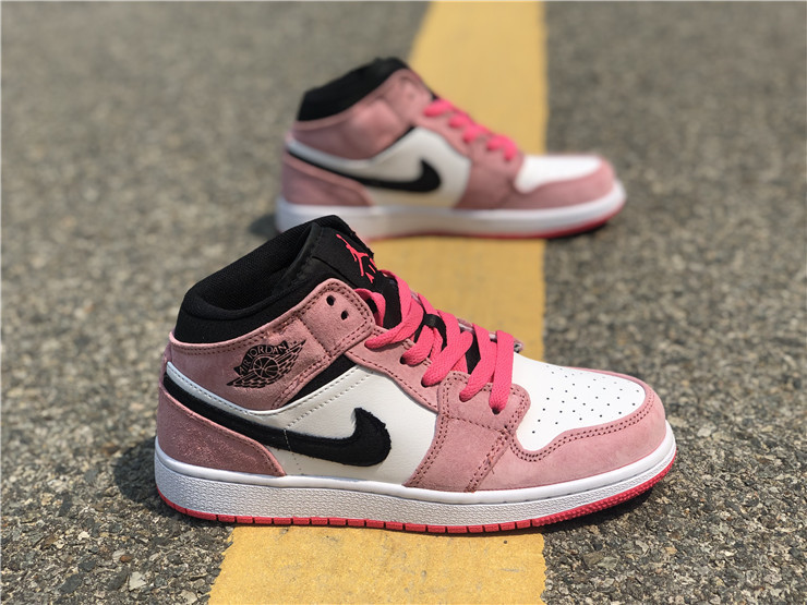 nike air jordan 1 mid crimson hyper pink