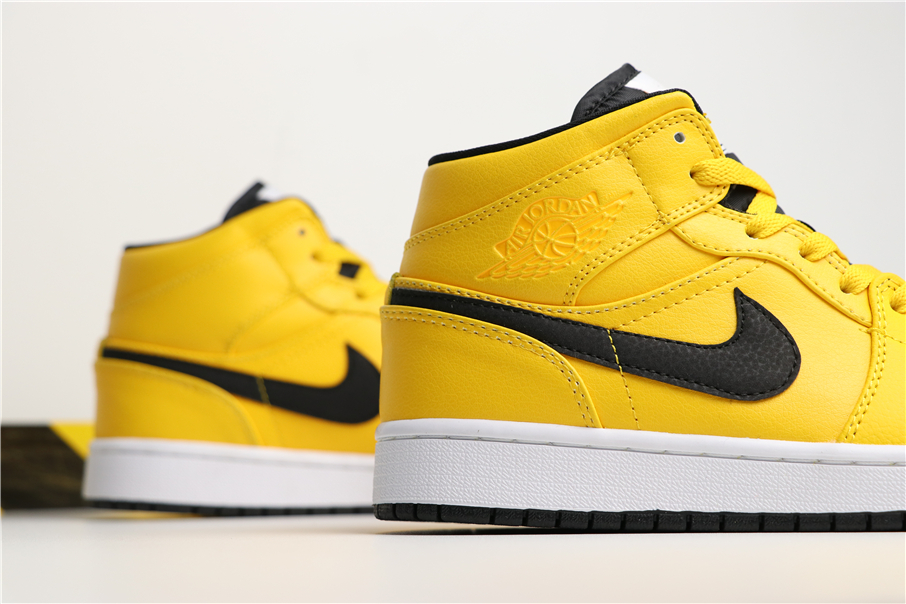 jordan 1 mid yellow taxi