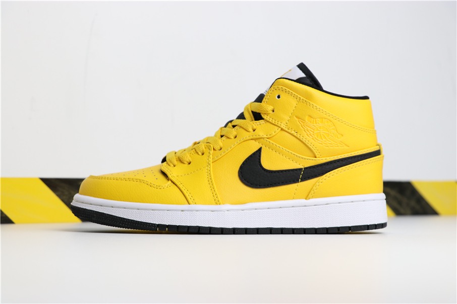 jordan 1 mid yellow taxi