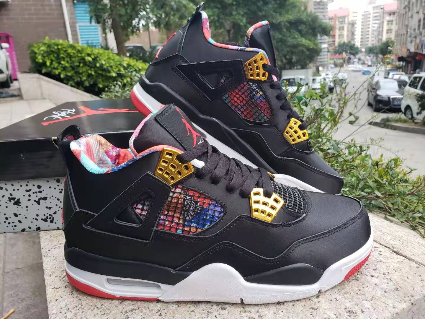 air jordan 4 black car