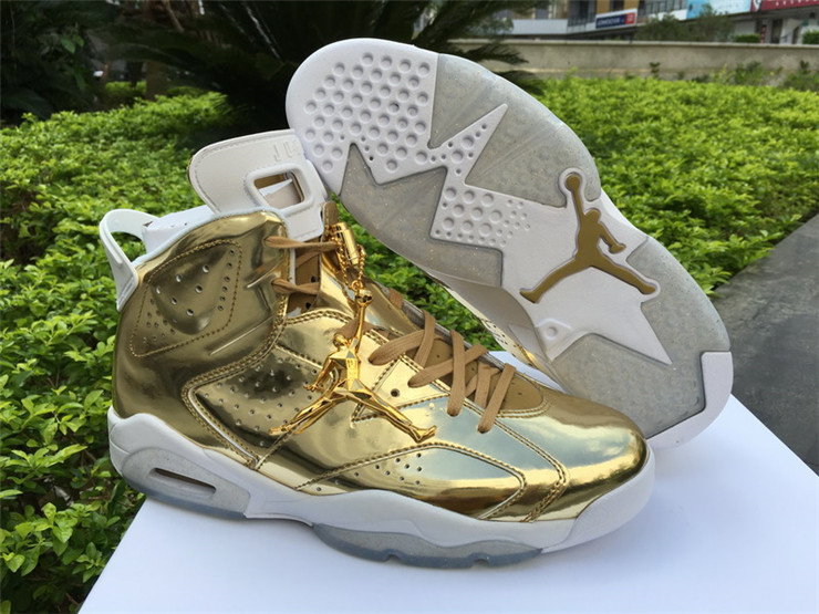 jordan 6 gold and white