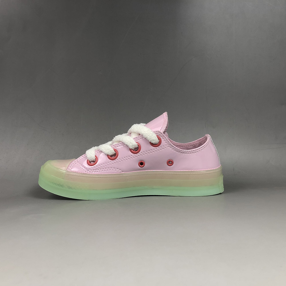 pink patent converse