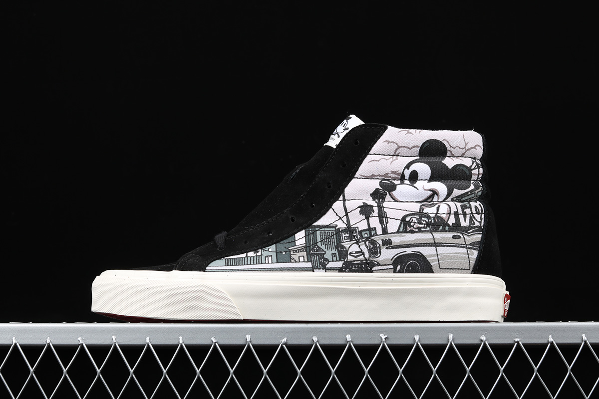 black and white mickey mouse vans
