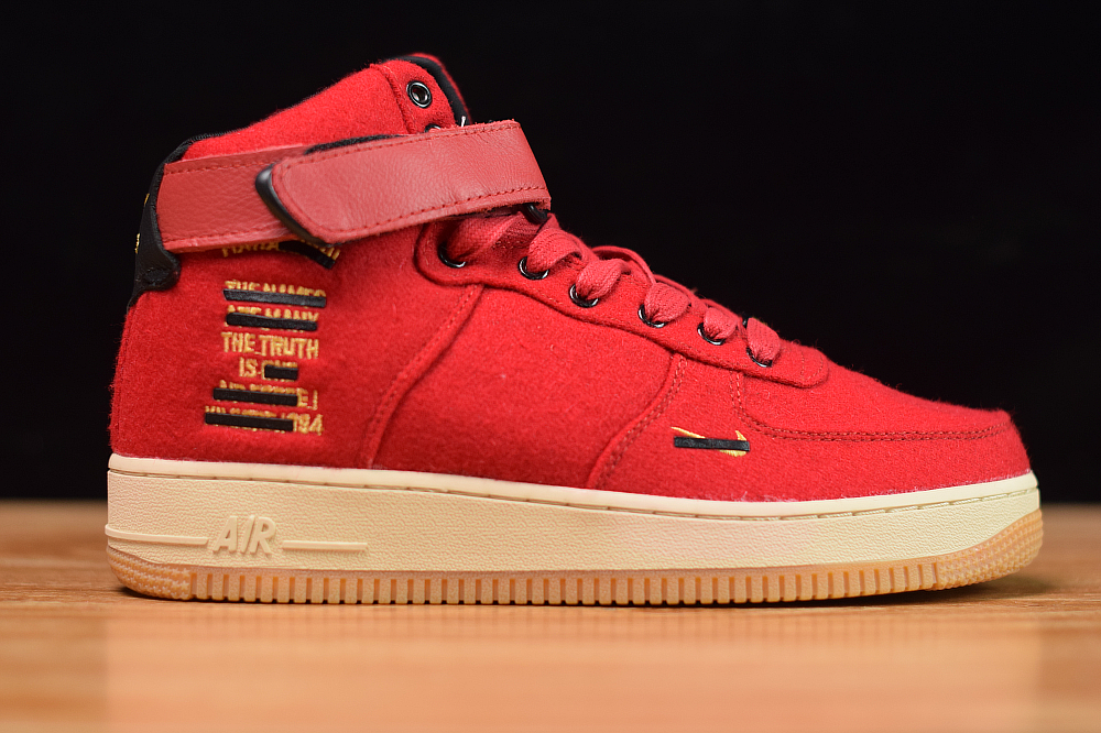 nike air force 1 high id red