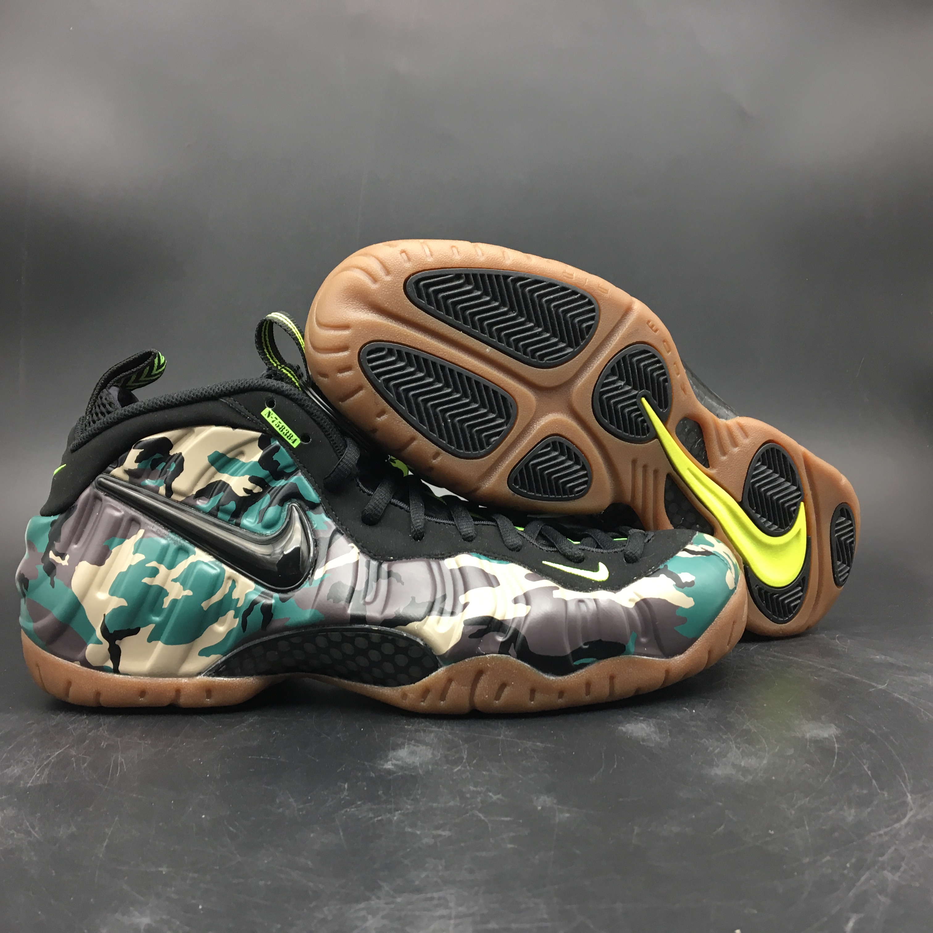 nike air foamposite green