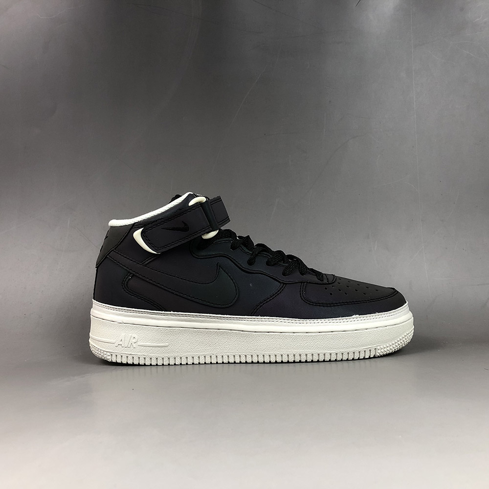 nike air force 1 mid all black