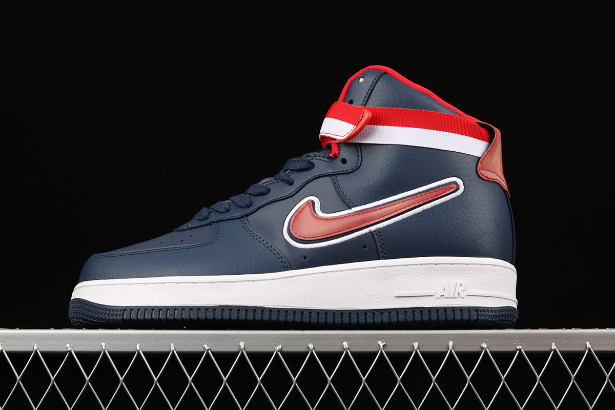 air force 1 white blue and red