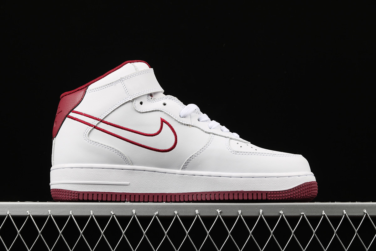 nike air force 1 high top red and white