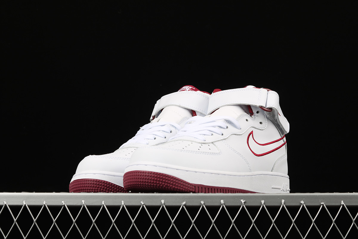 air force 1 high white and red