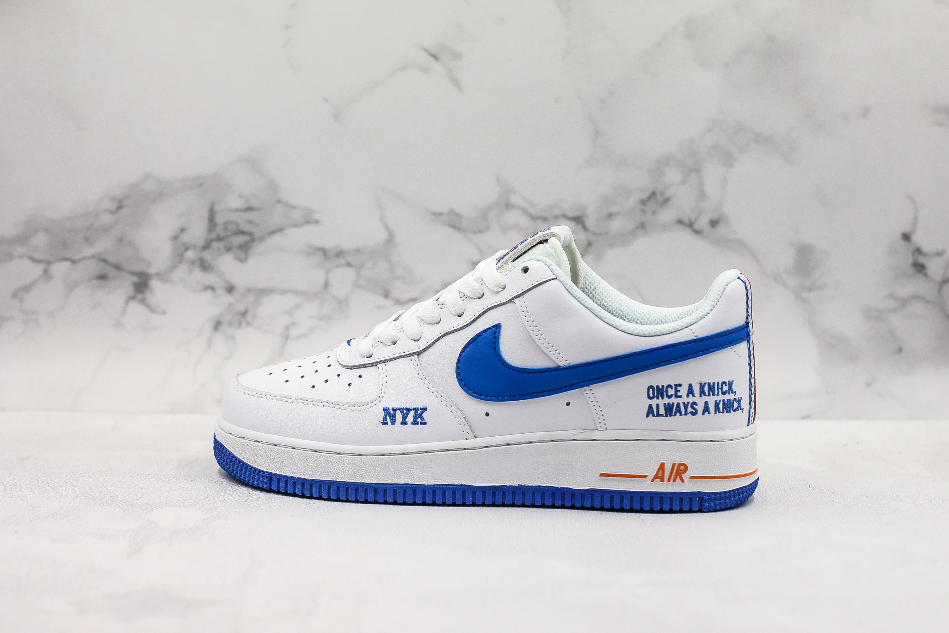 white and blue airforces