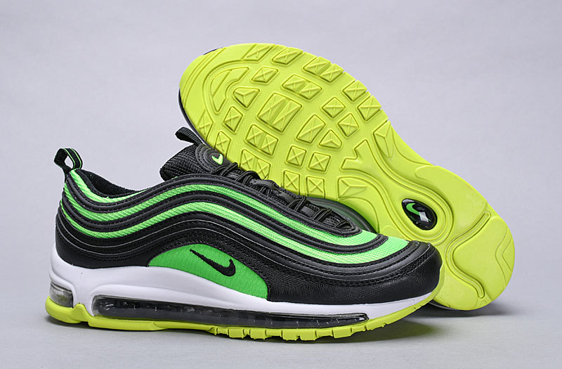 nike black and lime green running shoes