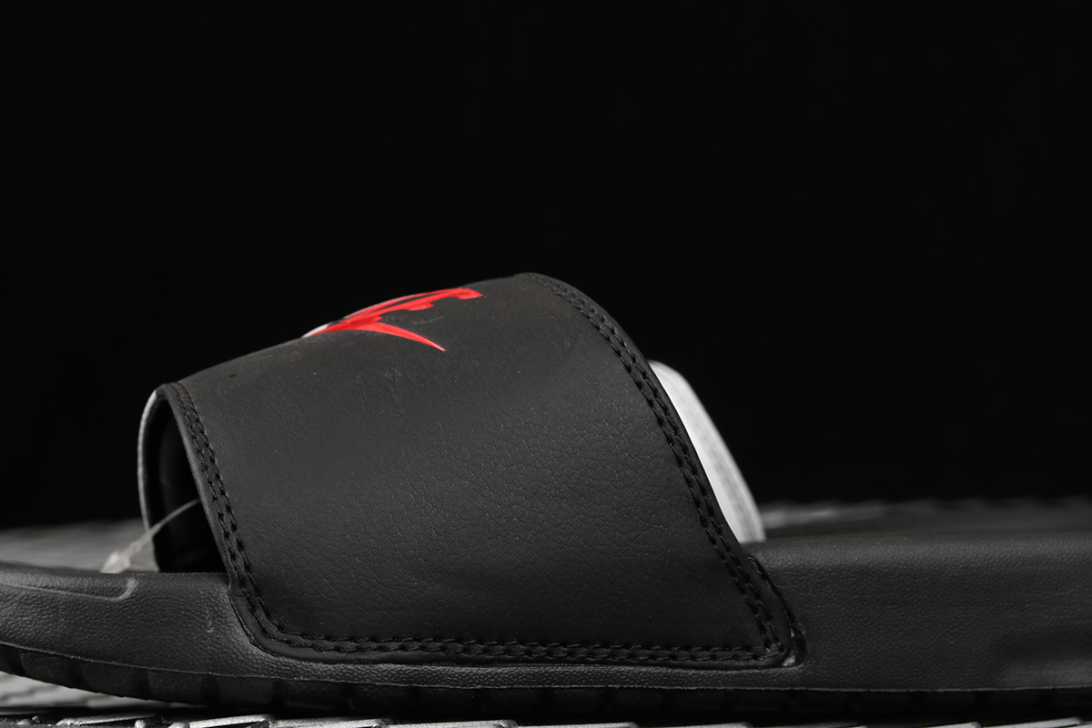 nike benassi slides red black