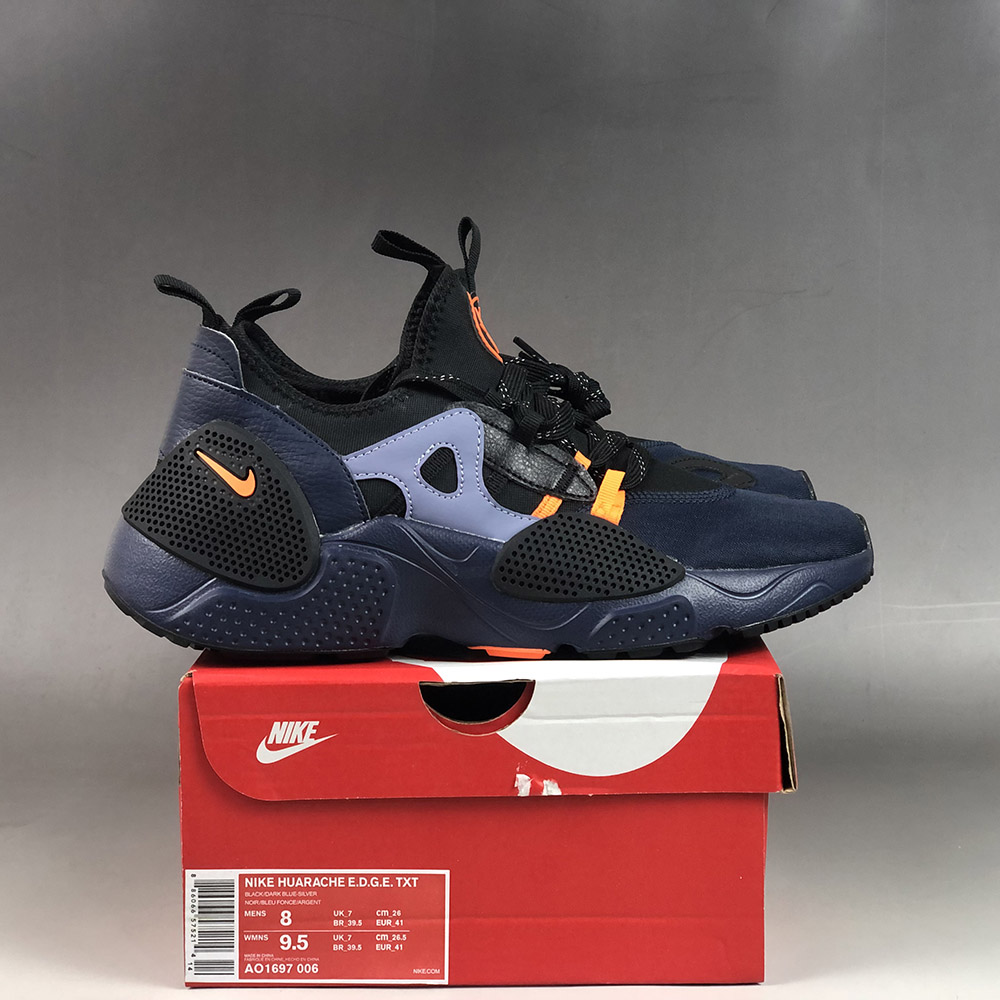 black and orange nike huarache