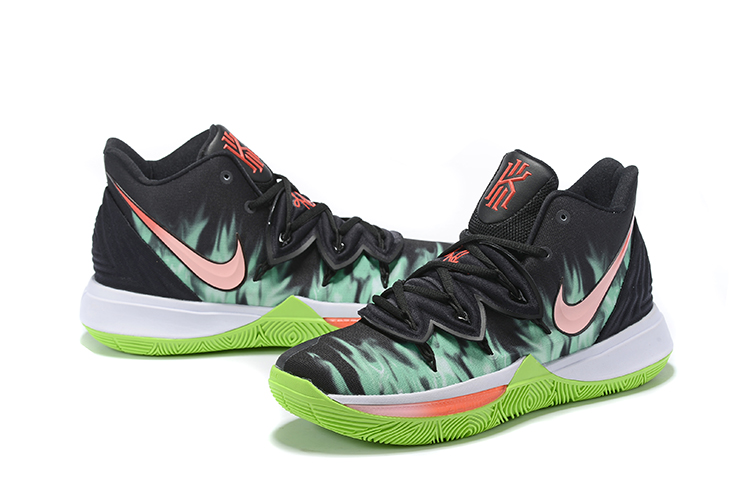 kyrie black and green shoes