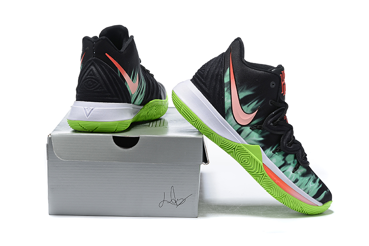 kyrie black and green shoes