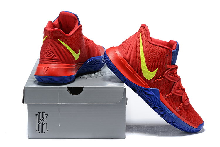 kyrie 5 blue and red