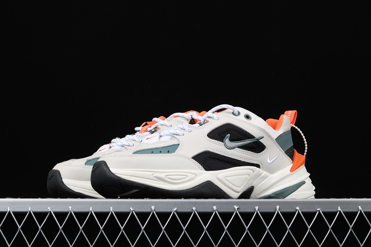 Nike M2K Bone/Metallic Silver-Turf Orange – Sole Line