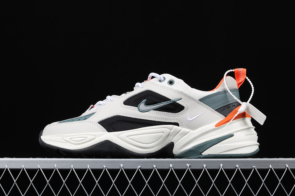 Nike M2K Tekno Light Bone/Metallic Silver-Turf Orange – The Sole Line