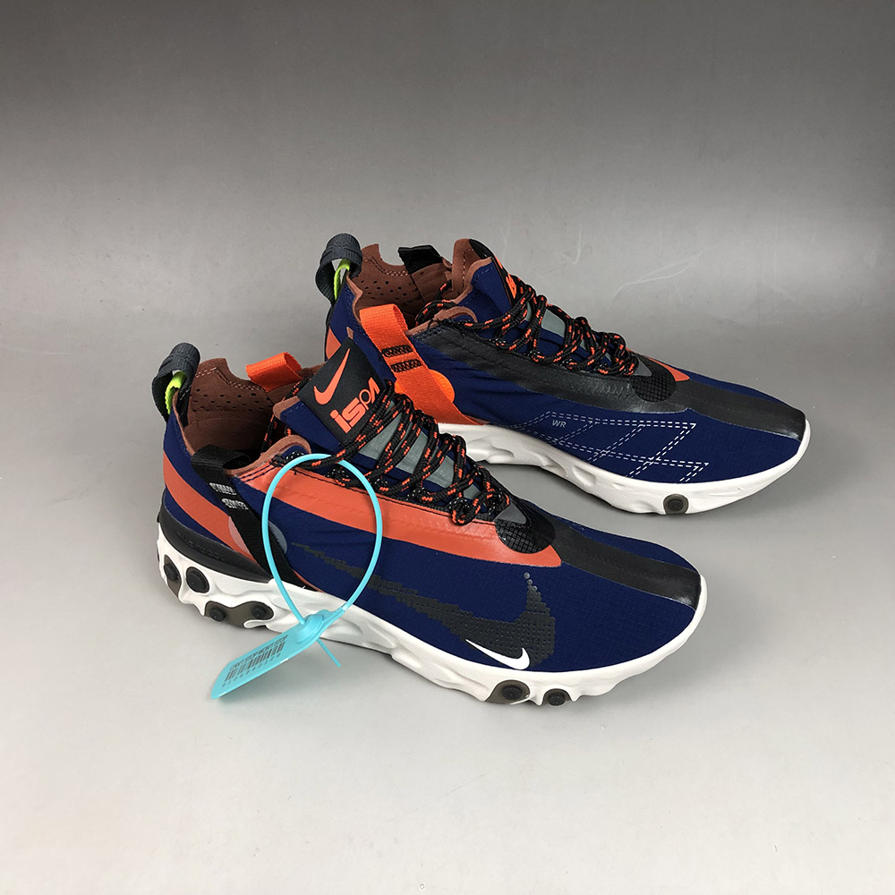 nike react runner mid wr ispa blue void team orange