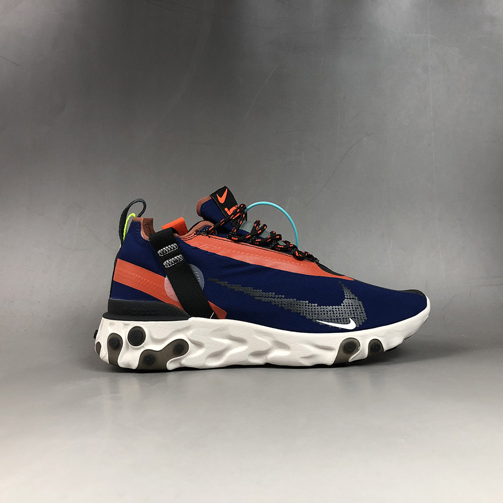 nike react runner mid wr ispa blue void team orange
