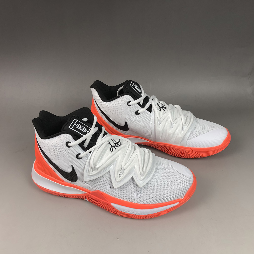 kyrie 5 white orange