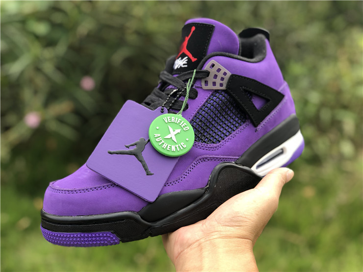 purple travis scott jordan 4s