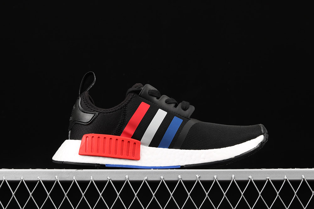 nmd r1 black red blue