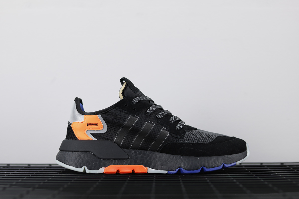 Adidas nite jogger sales black and orange