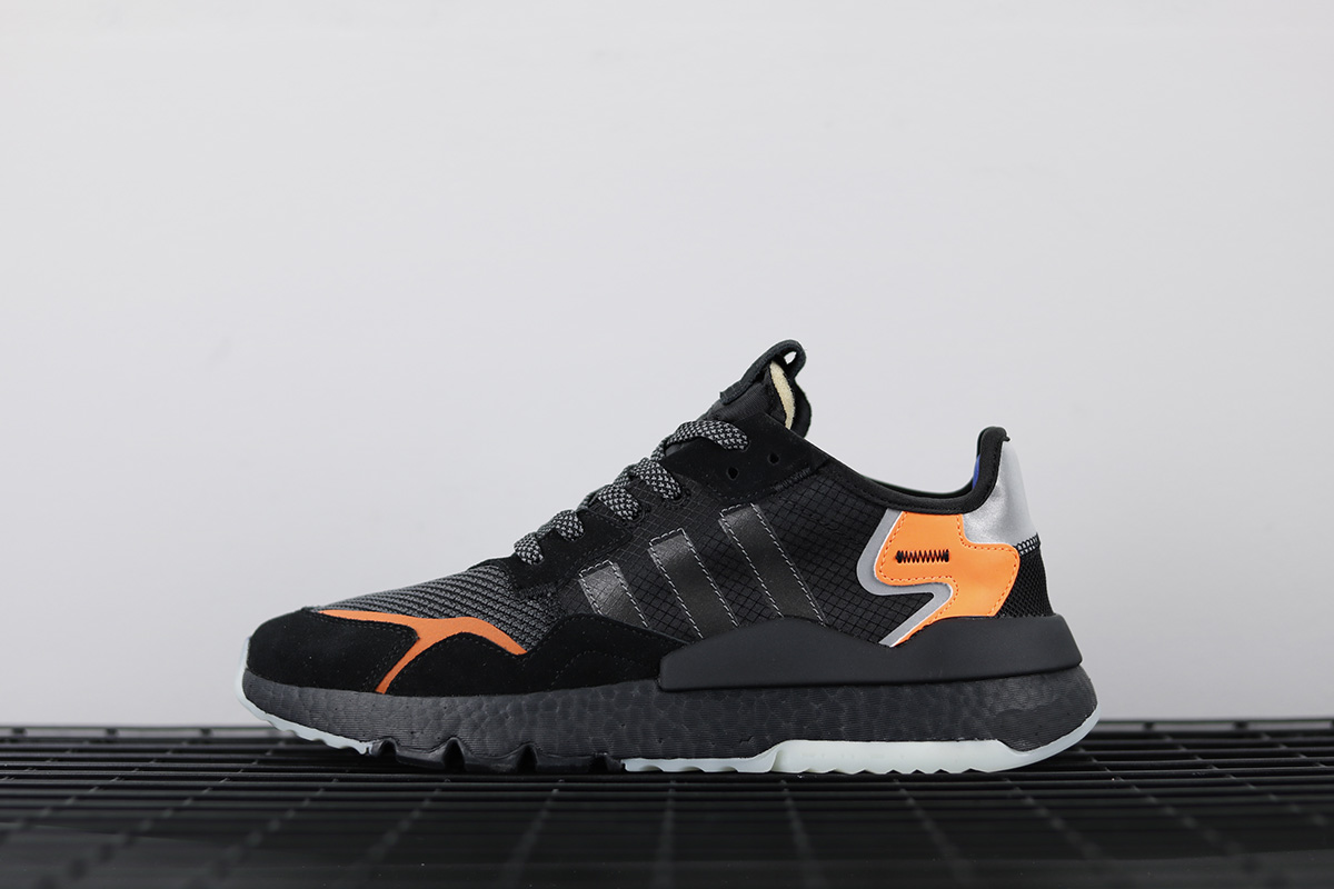 adidas nite jogger black orange