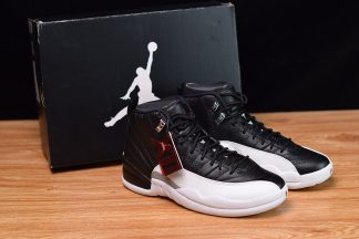 black and white jordan 12 playoffs