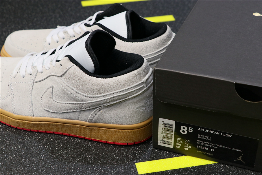 jordan 1 low white gum yellow