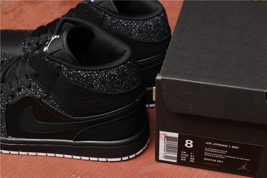 jordan 1 mid glitter black