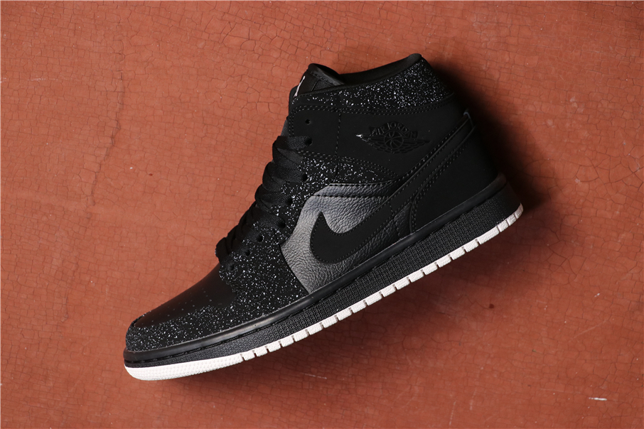 jordan 1 mid glitter black