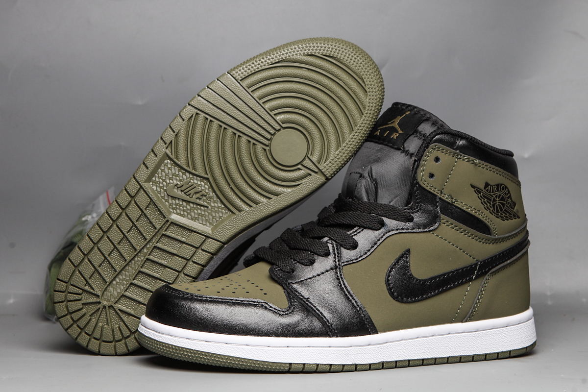 olive and black jordan 1