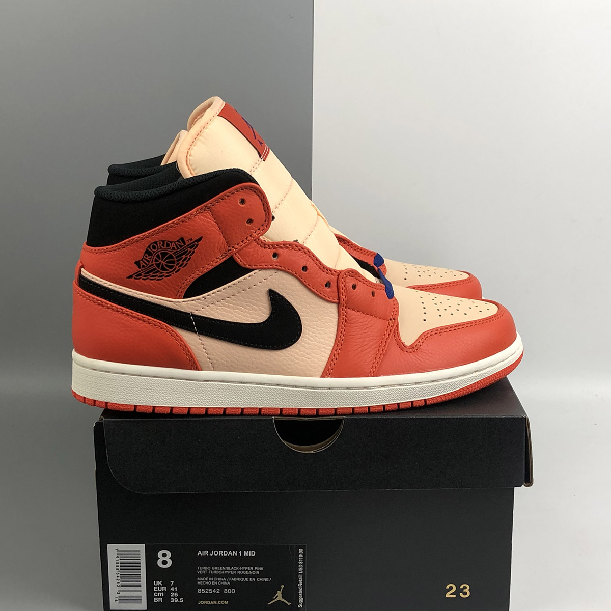 air jordan 1 mid se team orange