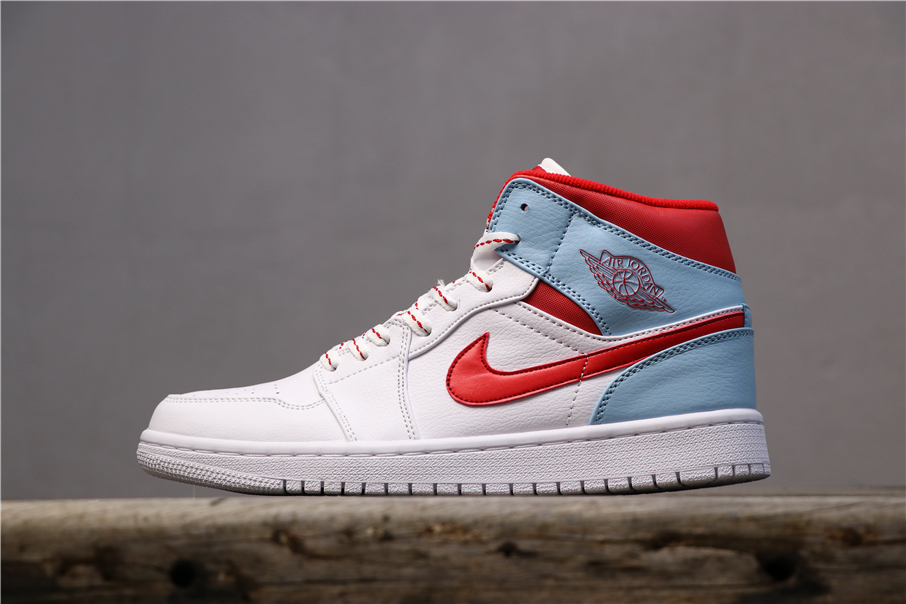 Air Jordan 1 Mid White/Topaz Mist For 