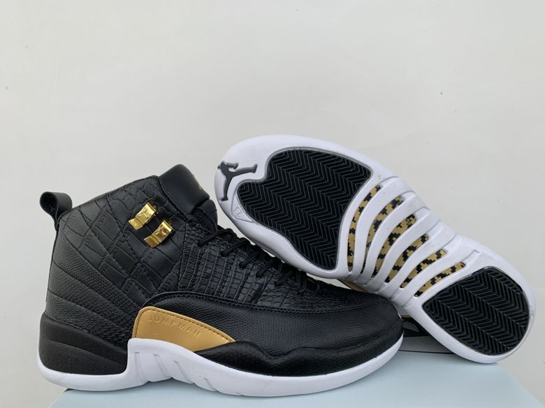 jordan 12s black and gold